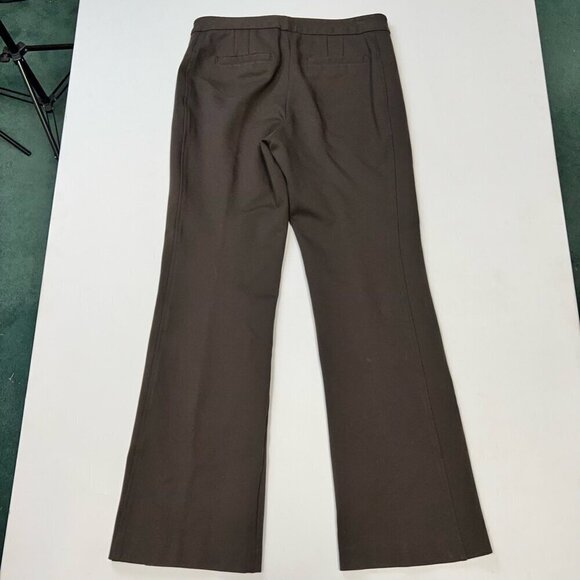 Talbots Womens Dress Career Pants Brown Mid Rise Flat Front Stretch Twill 6 - Picture 5 of 10